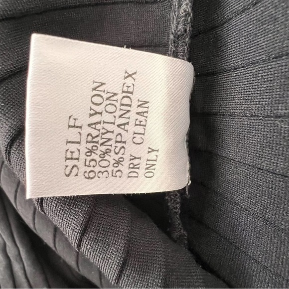 Tadashi Shoji Black Ruffle Off-the-Shoulder Pintuck Dress | Goth Chic | Size S - Picture 5 of 9